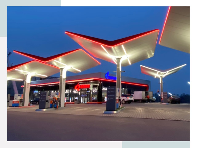 Навесы для АЗС в Луховицах