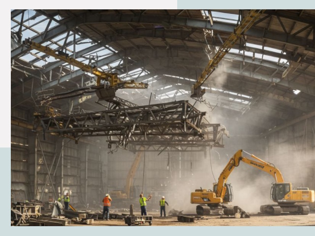 Демонтаж ангаров в Луховицах от 621 руб. за м²