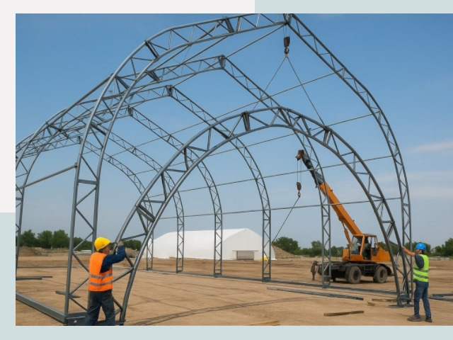 Монтаж ангаров в Луховицах от 621 руб. - Надежно и быстро